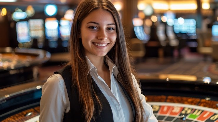 Live baccarat table interface showing Player, Banker, and Tie betting positions